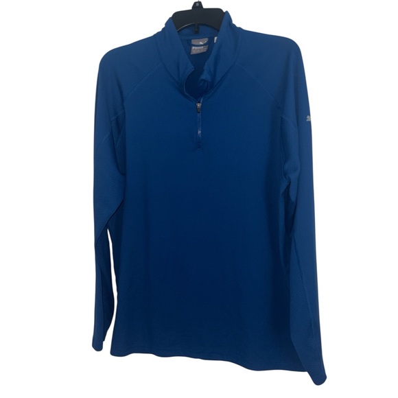MENS PUMA WARM CELL PULLOVER QUARTER ZIP LONG SLEEVE BLUE SIZE MEDIUM - Picture 1 of 4